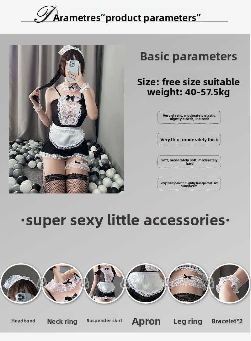 Sexy Maid Temptation Lingerie Passionate Flirt Outfit Set