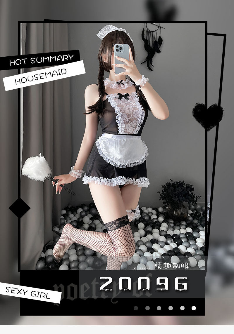 Sexy Maid Temptation Lingerie Passionate Flirt Outfit Set