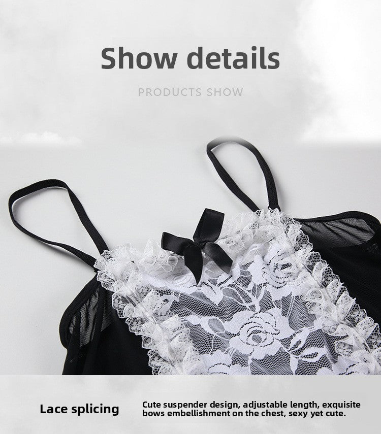 Sexy Maid Temptation Lingerie Passionate Flirt Outfit Set