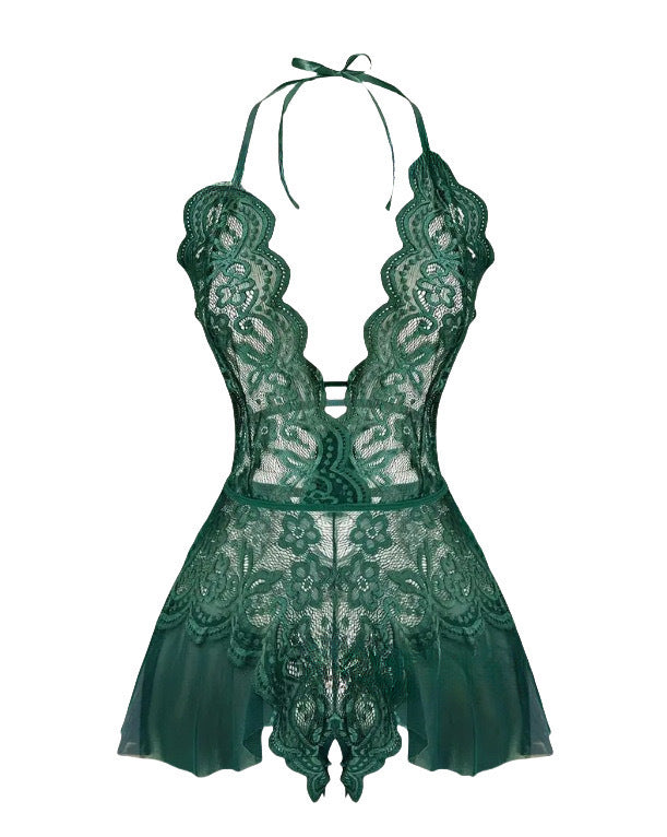 Plus Size Sexy Lingerie Wholesale Transparent Lace Temptation Bodysuit Open Crotch For Women